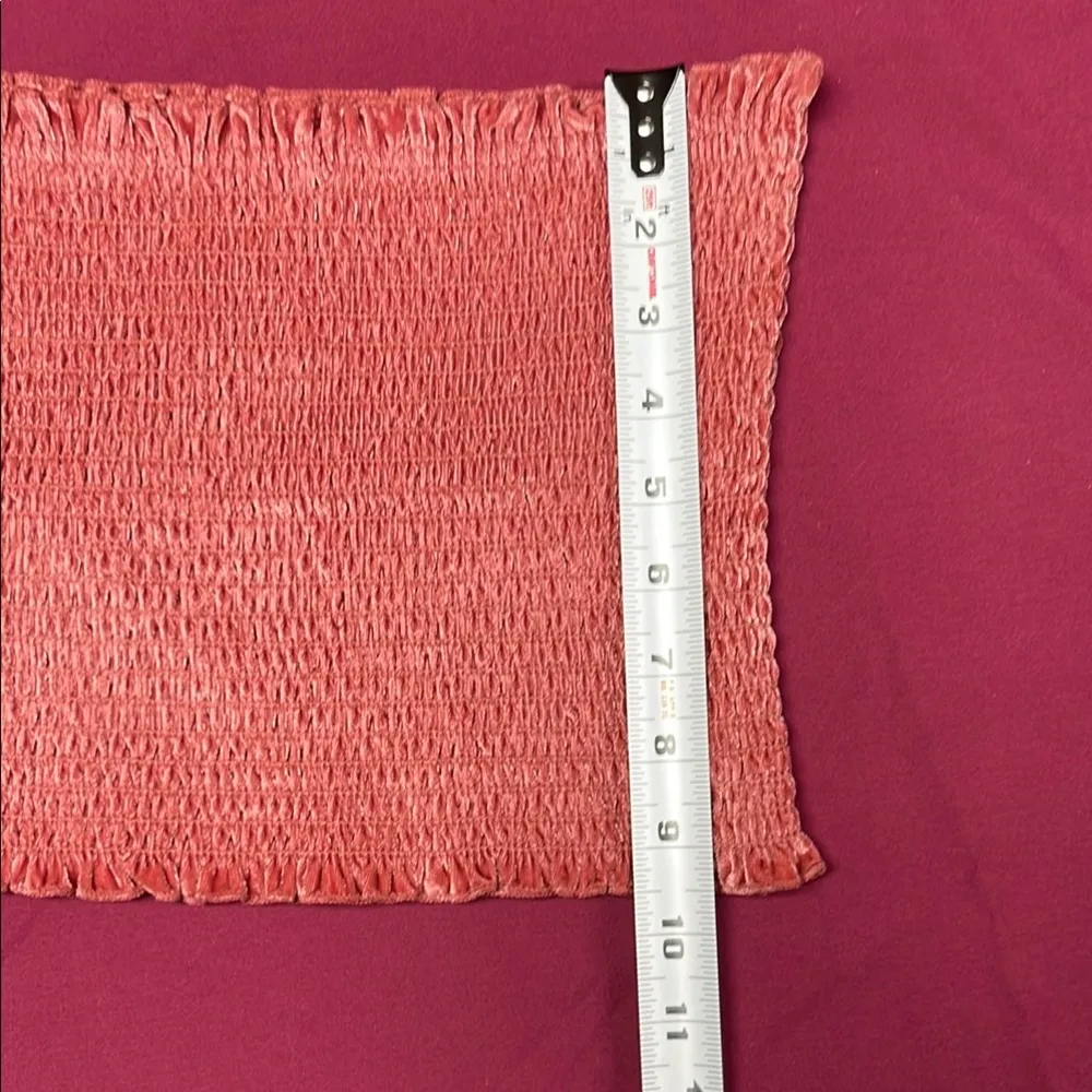 Hollister Pink Smocked Crop Top - Image 5