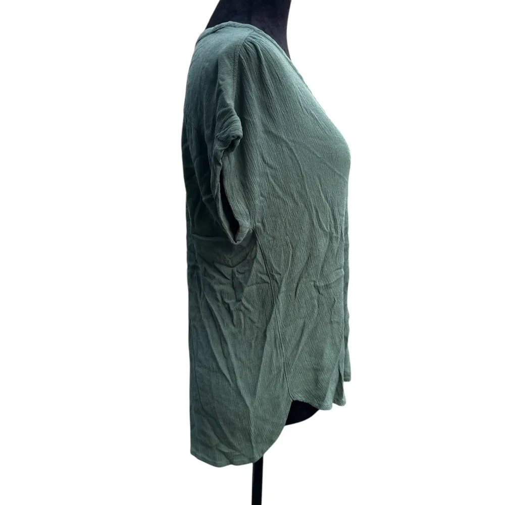 Orvis Sea Green Button-Up S/S Women's Top size medium - Image 2