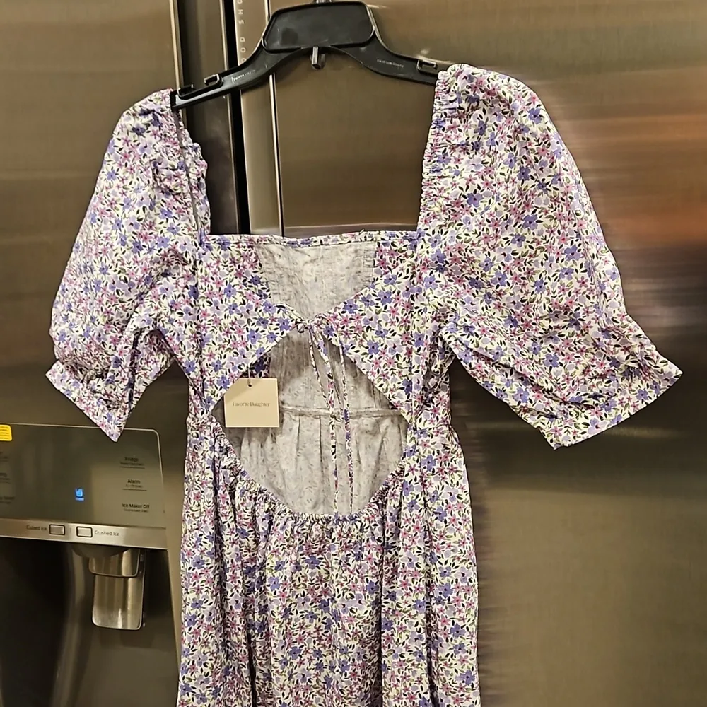 đź’•FAVORITE DAUGHTERđź’• The Mirka Dress ~ Organic Cotton Purple Floral Print 8 NWT - Image 10