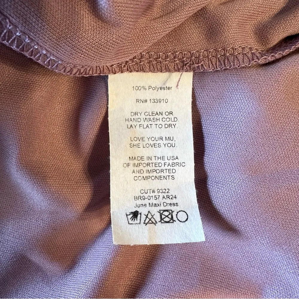 Show Me Your MuMu June Maxi Bridesmaid Dress size Small Antique Rose Chiffon - Image 14