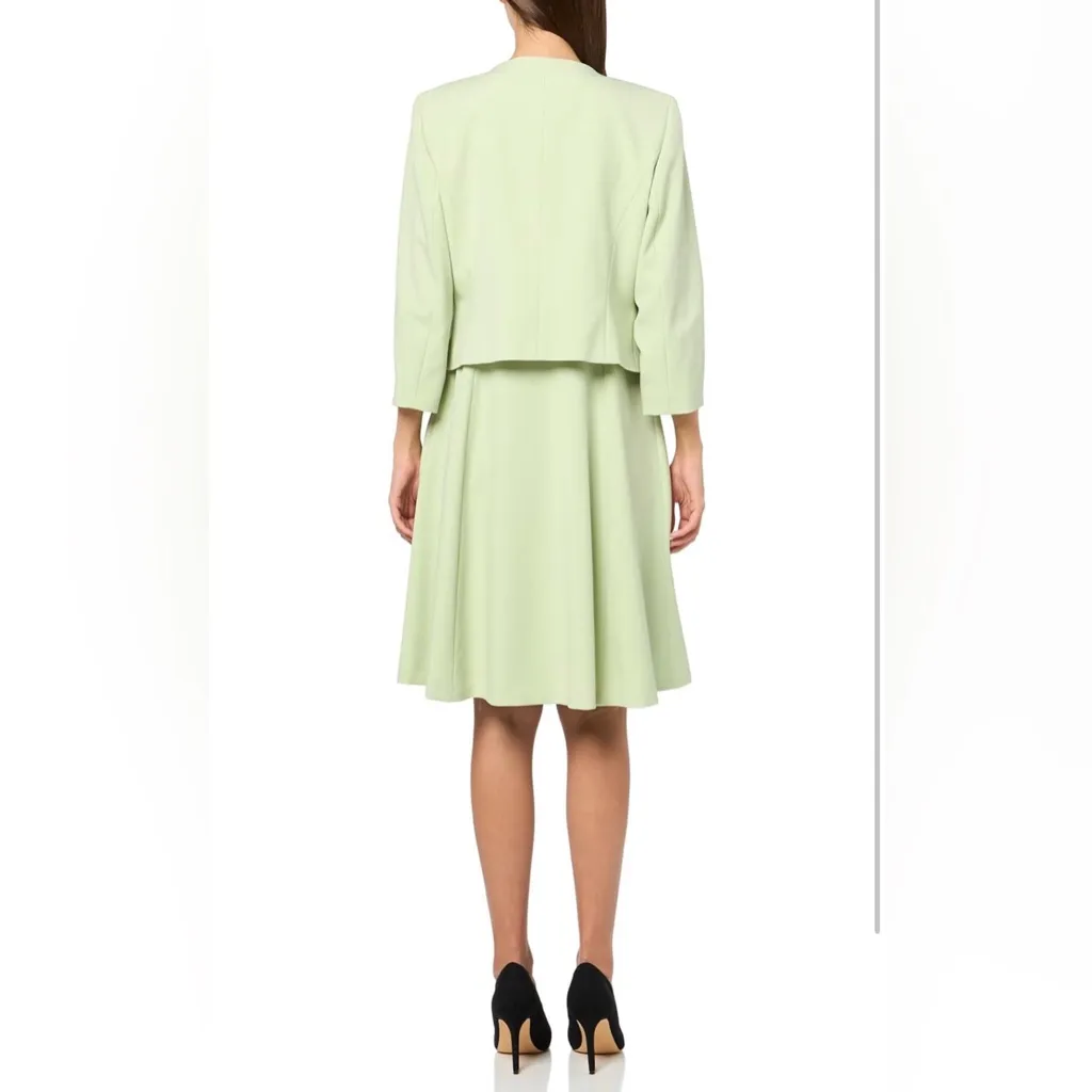 NEW Le Suit Womens Celery 2 Piece Set Jacket/Dress Suit 6 $300 - Image 3