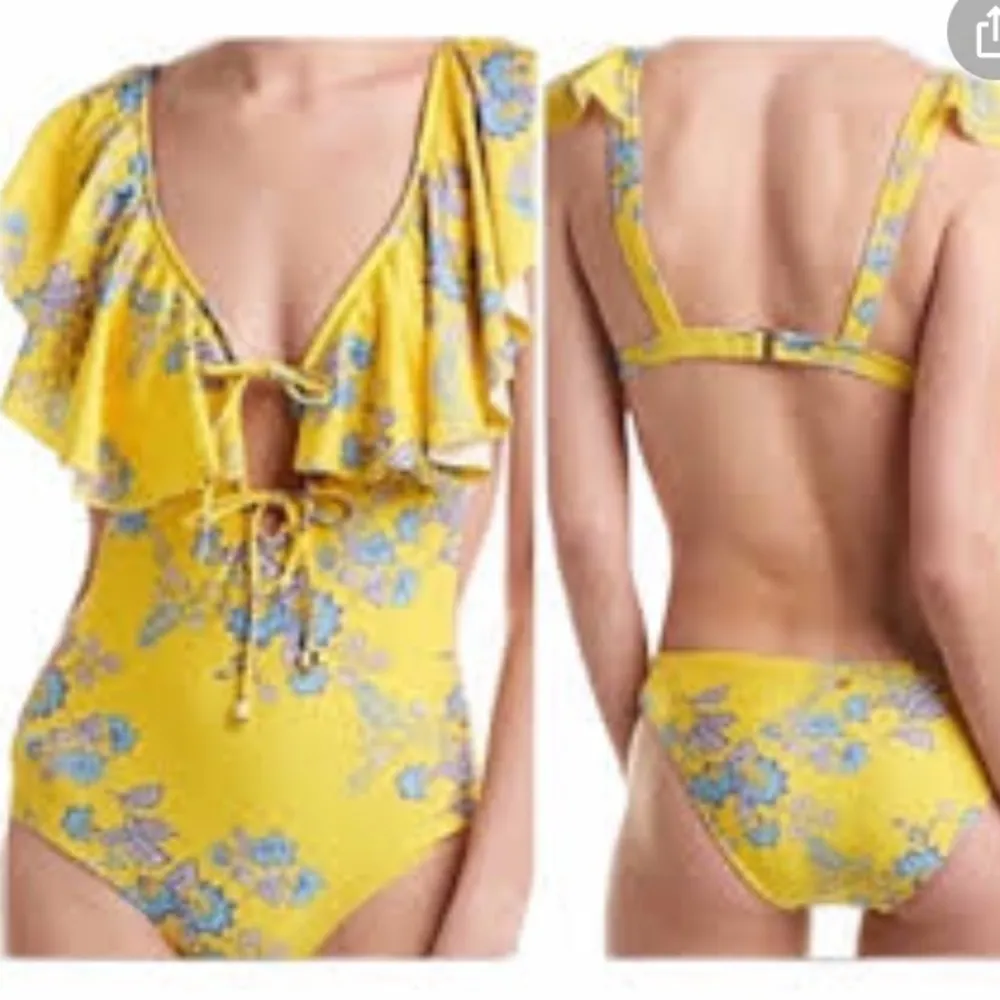 Sam Edelman Floral Ruffle One Piece Swimsuit - Image 3