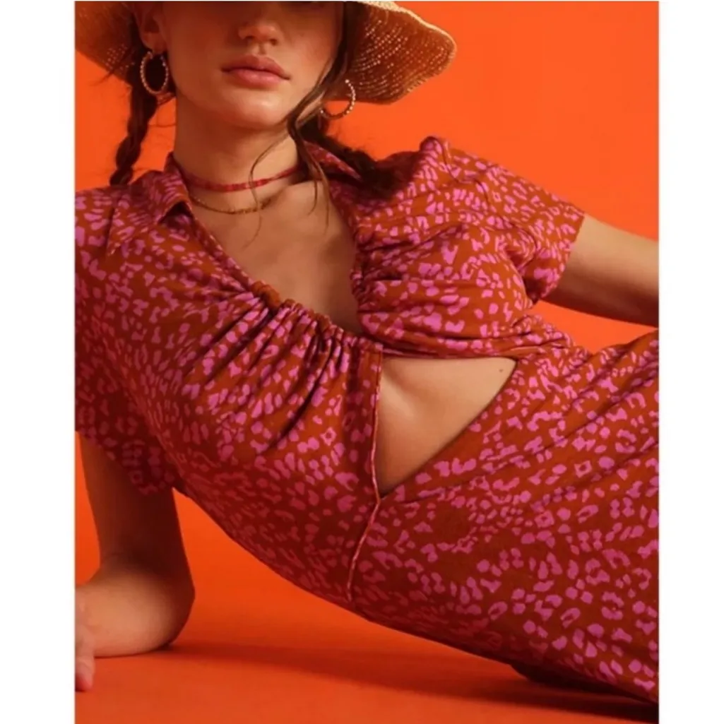 Free‎ People Marsaille Leopard Print Mini Dress XS - Image 4