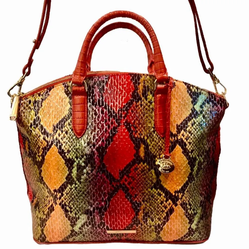 BRAHMIN Red Dragon Emperium Large Duxbury Satchel and Matching Ady Wallet - Image 16