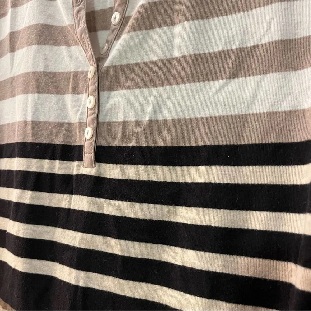 3/$18 || Croft & Barrow Short Sleeve Neutral Stripe Tee - Size M - Image 57