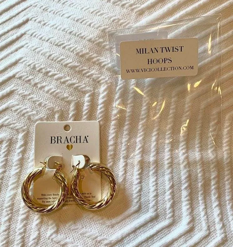 VICI Gold Twist Hoops  - Image 3