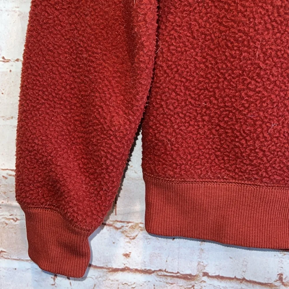 Everlane renew Sweater Womens XS ReNew Rust Orange Pullover Crewneck Fleece - Image 3