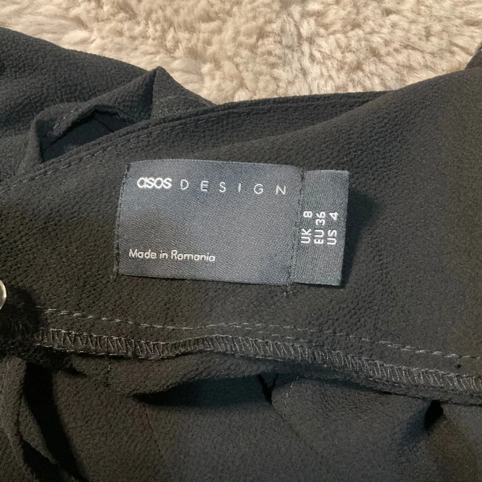 Asos Design Jumpsuit Size 4 Black Open Back‎ Strappy - Image 7