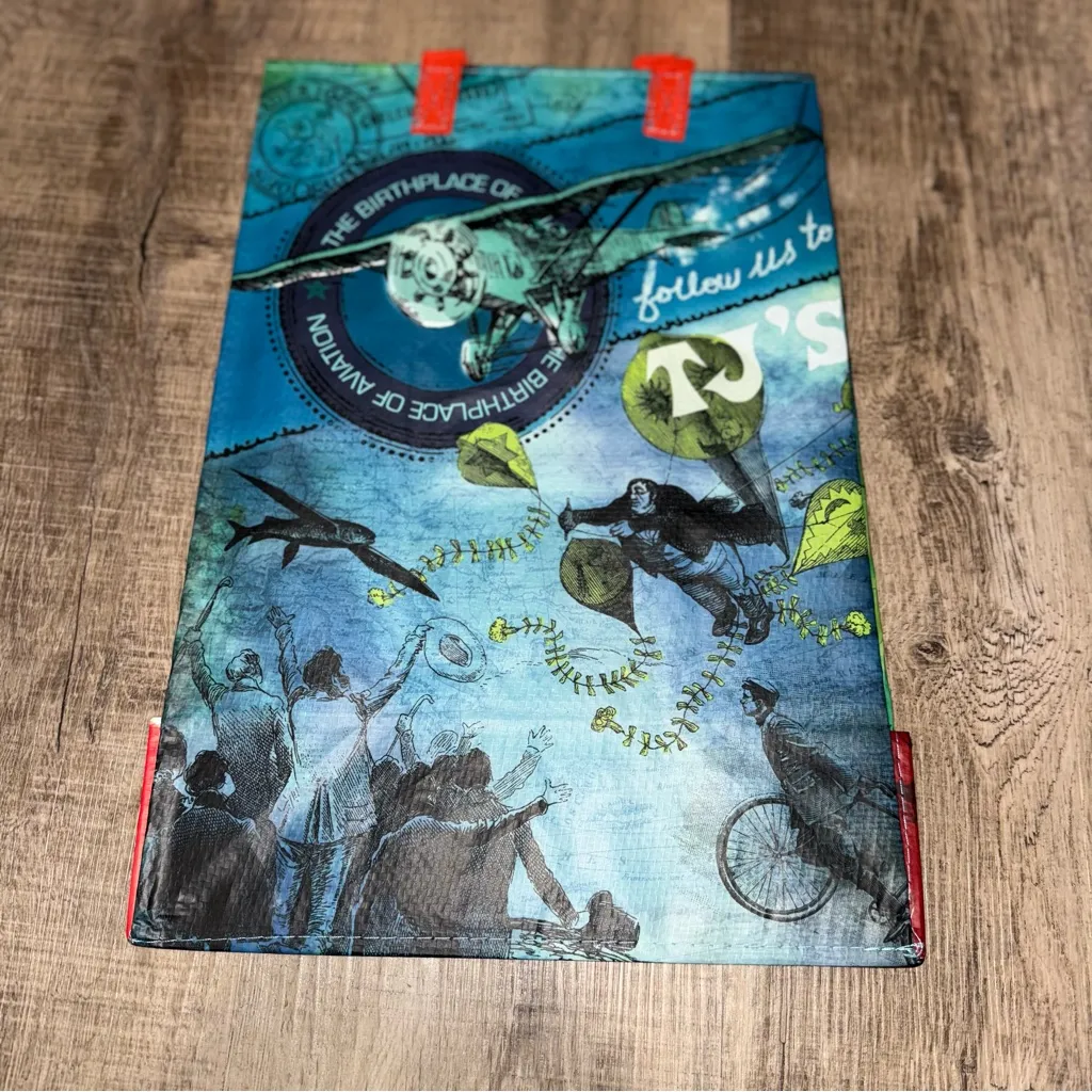 Trader Joe's Ohio State Reusable Grocery Tote Bag Red - Image 2