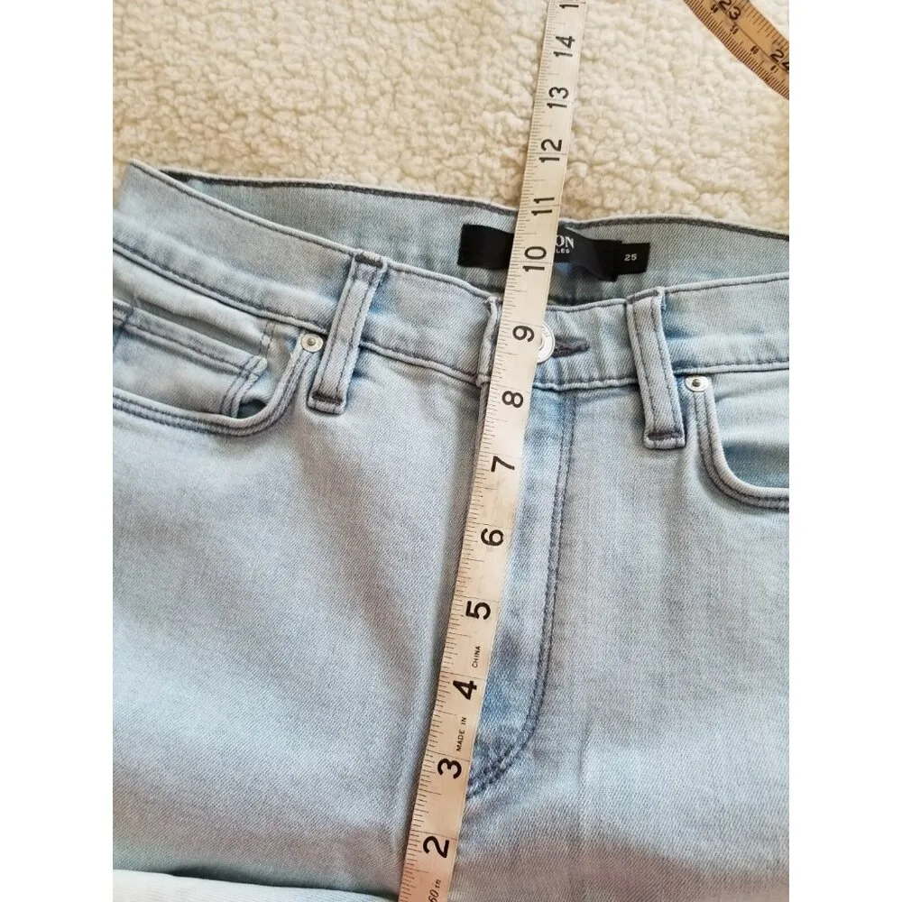 Hudson Jeans Drew Mid-Rise Flare Leg Crop Bleach Dip Blue Jeans Womens Size 25 - Image 10