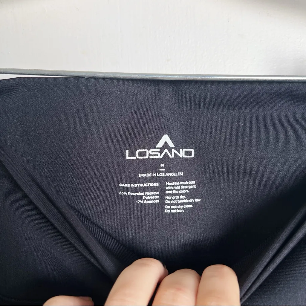 LOSANO • Essential Pocket Legging in Black high rise compression workout Size M - Image 6