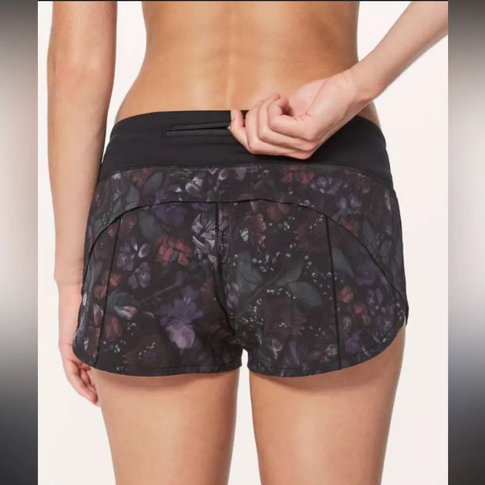 Lululemon Athletica Women's Dark Floral Athletic Shorts - Image 2