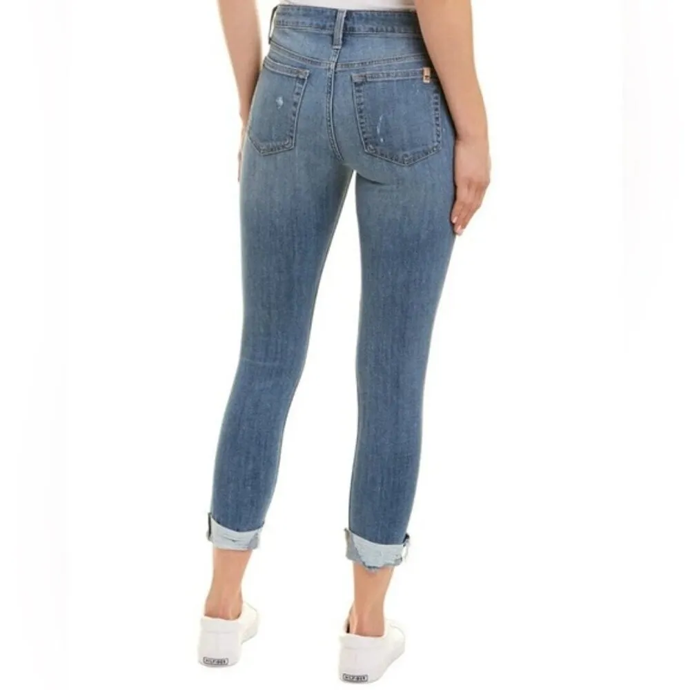Joes Jeans Distressed Women 24 Blue Icon Rhea Cropped Medium Wash Denim Mid Rise - Image 10