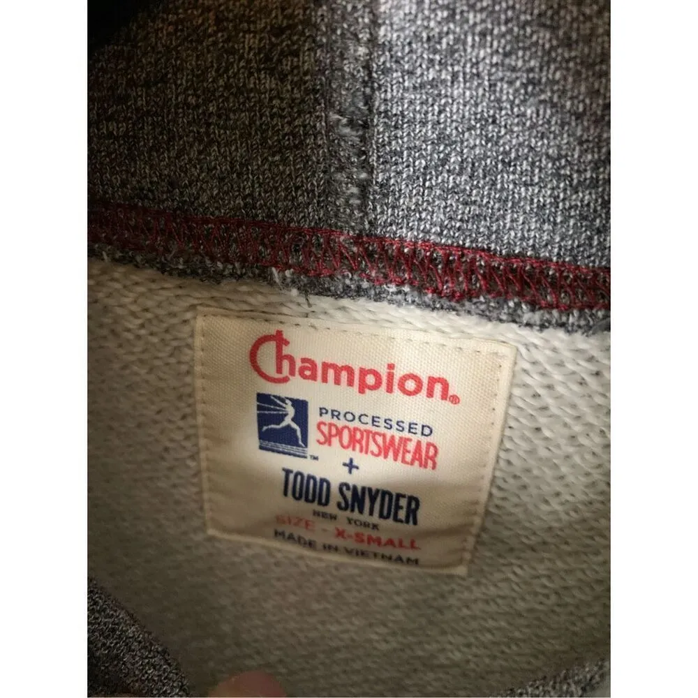 Champion x Todd Snyder Processed Sportswear 100% cotton sweatshirt size XS Gray - Image 4