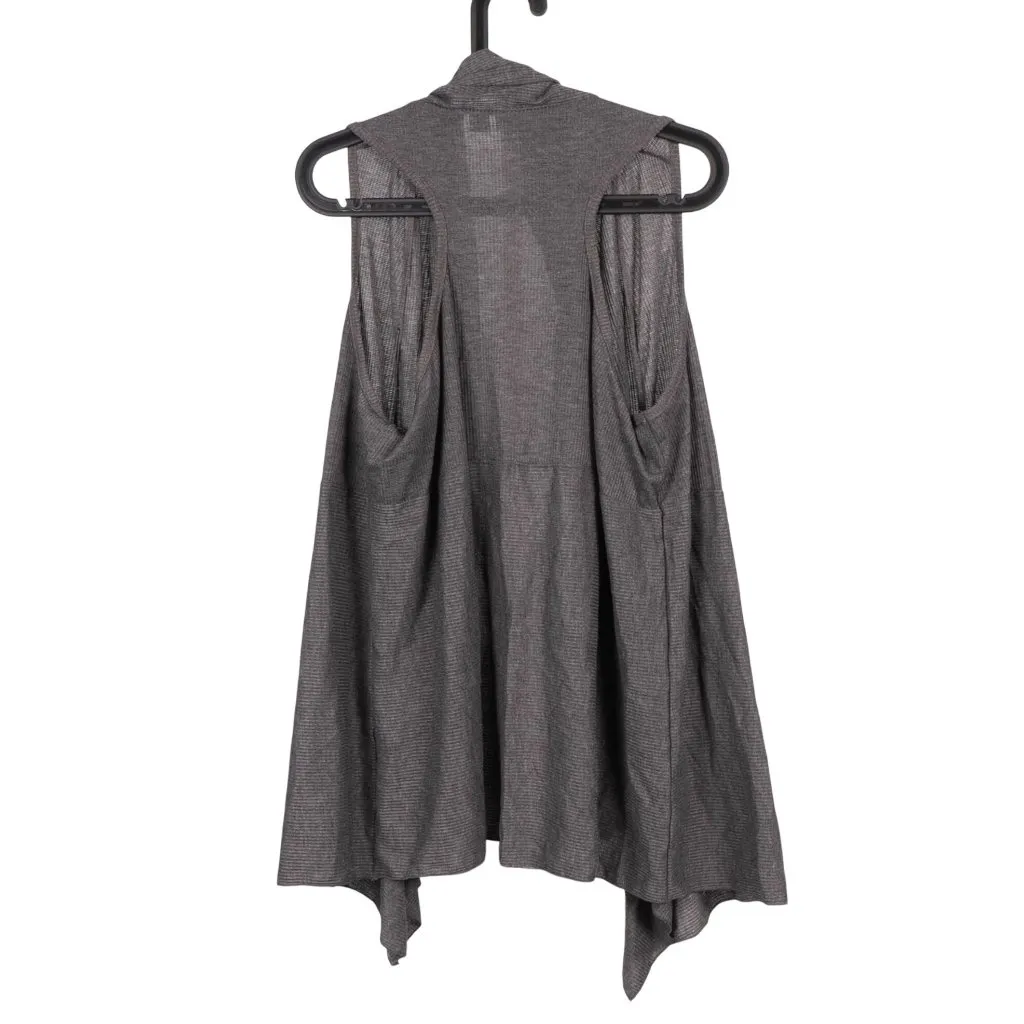 Cato Cardigan Sweater XL Womens Gray Sleeveless Open Front Light Ribbed Long - Image 5