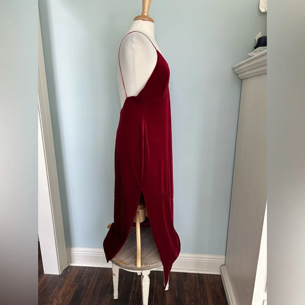 Lovers & Friends Rebel Slip Ruby Red Velvet Dress NWT size XLarge - Image 7