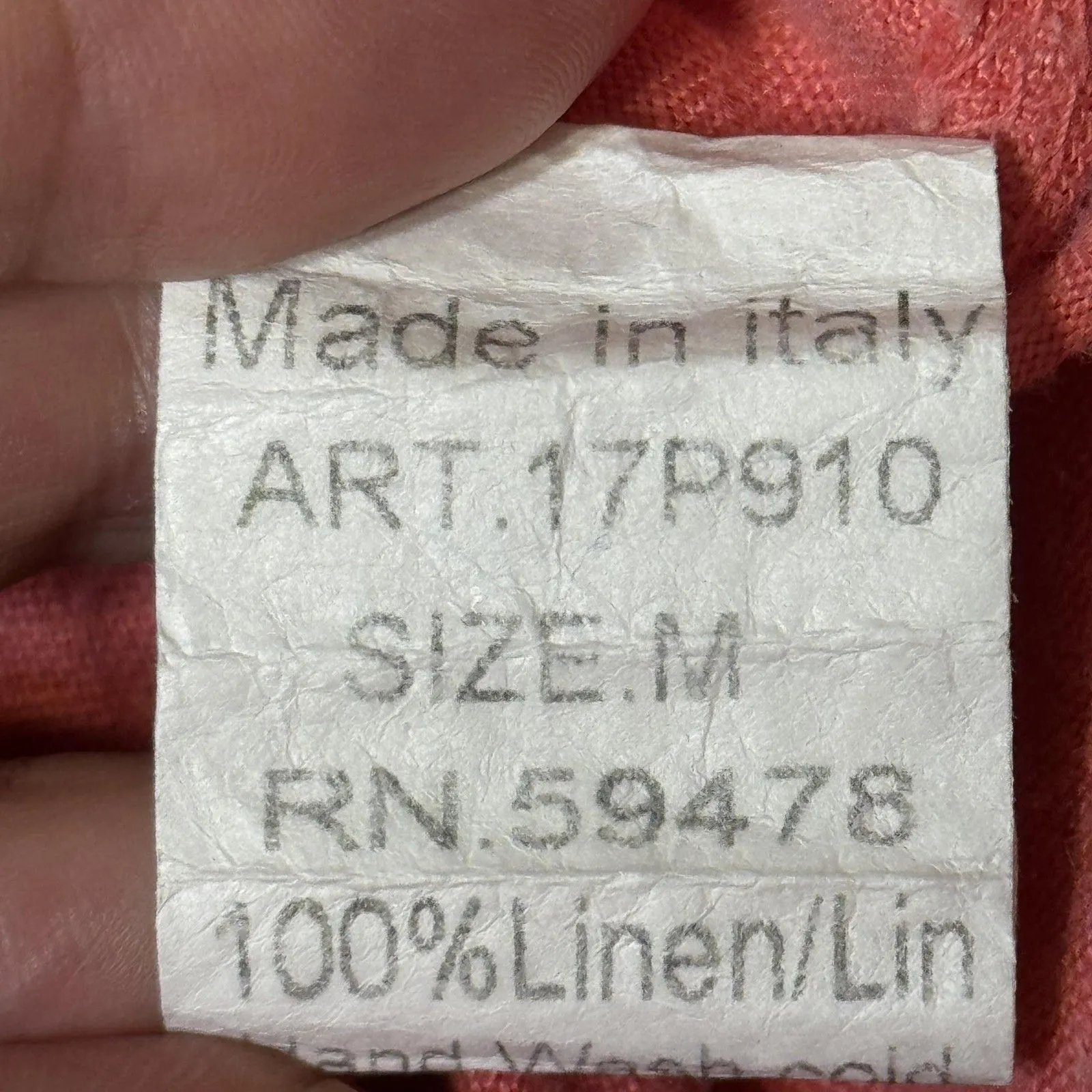 Lungo L'Arno Romper Womens Medium Pink 100% Linen Made Italy Sleeveless Summer - Image 10