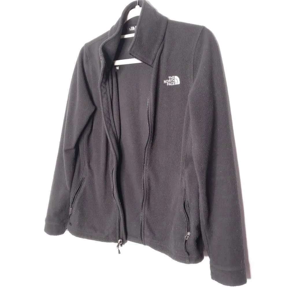 The North Face black zip up fleece jacket - Image 2