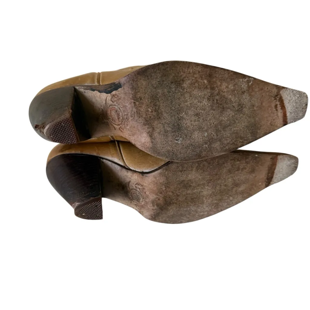 Charlie 1 Horse By Lucchese Tan leather Snip Toe Western Cowboy Boots SZ 6 READ - Image 7