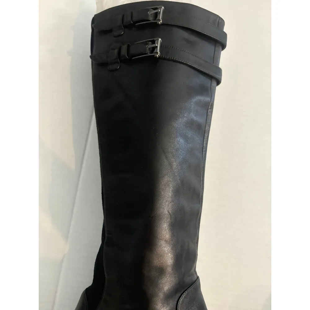 Nike Air by COLE HAAN Jalisa Black Heeled Boots size 9B Tall Zip Stretch Zip - Image 6