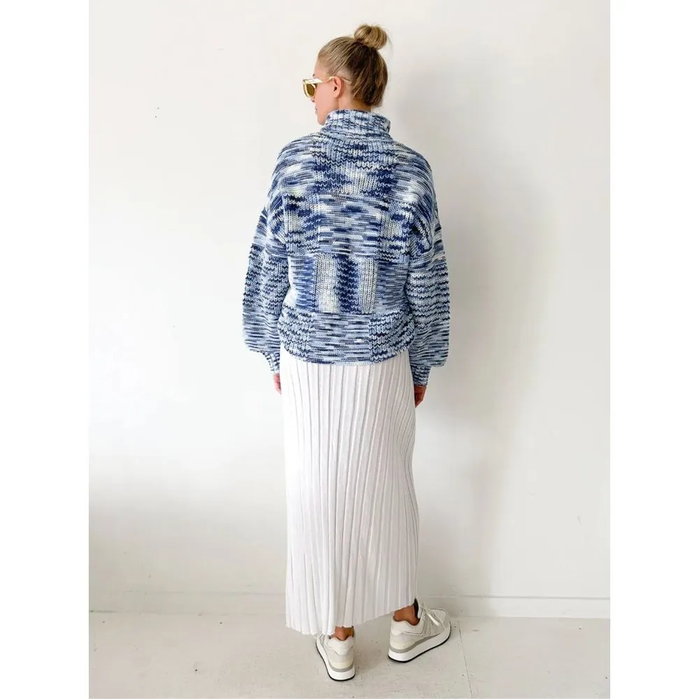 Staud Benny Sweater Blue Womens Size Medium - Image 6