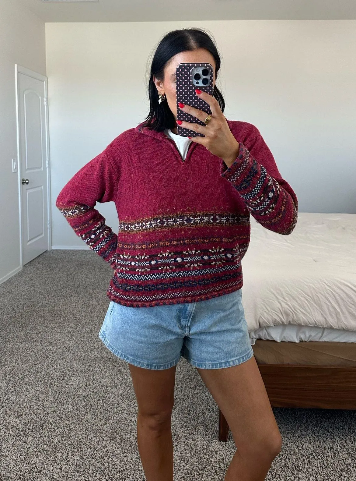 Vintage half zip sweater - Image 4