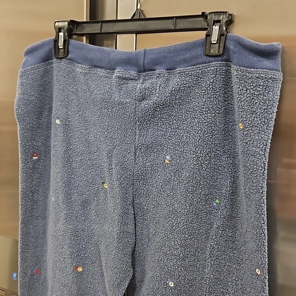 💕THE GREAT💕 Sherpa Cropped Sweatpant Vintage Navy Ditsy Floral Embroidery 2 M Blue Size M - Image 11