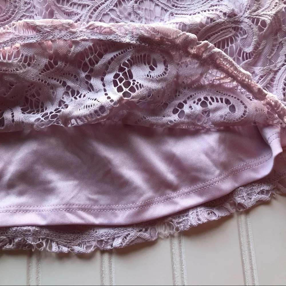 Adrianna Papell Lace Knit Top Sleeveless Medium Nwt Lilac - Image 10