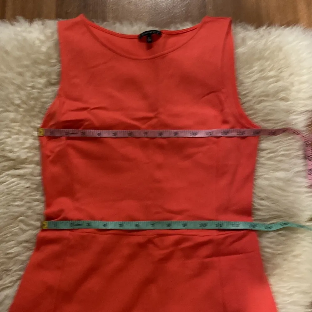 Theory Daniko Pryor Mini Dress Coral Sz S Stretchy Sleeveless Ponte Tank - Image 14