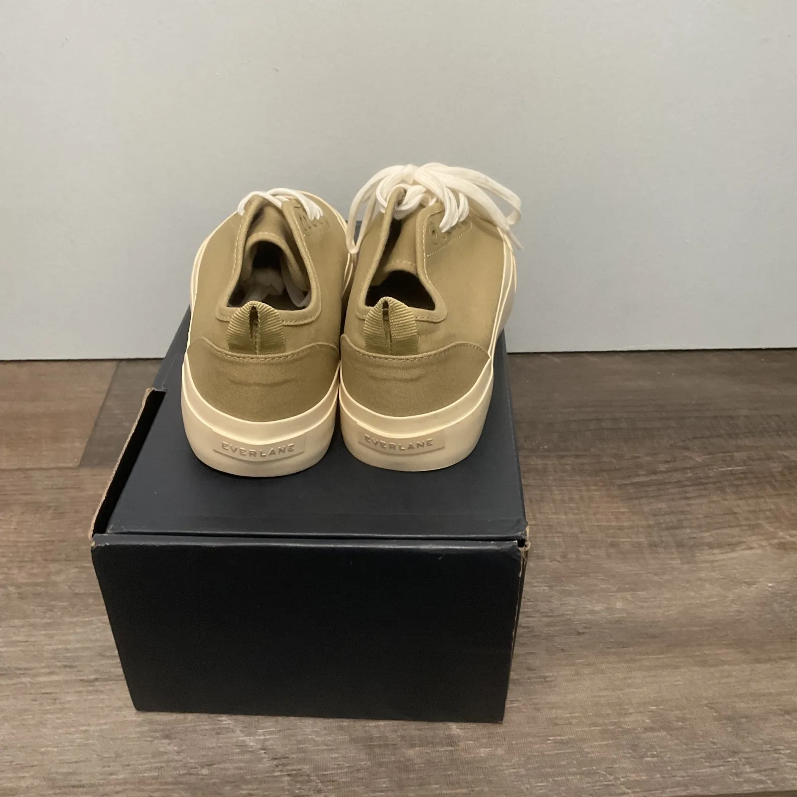 Everlane The Forever Sneaker Canvas Khaki Lace Up Low Top Women Shoes - Image 5