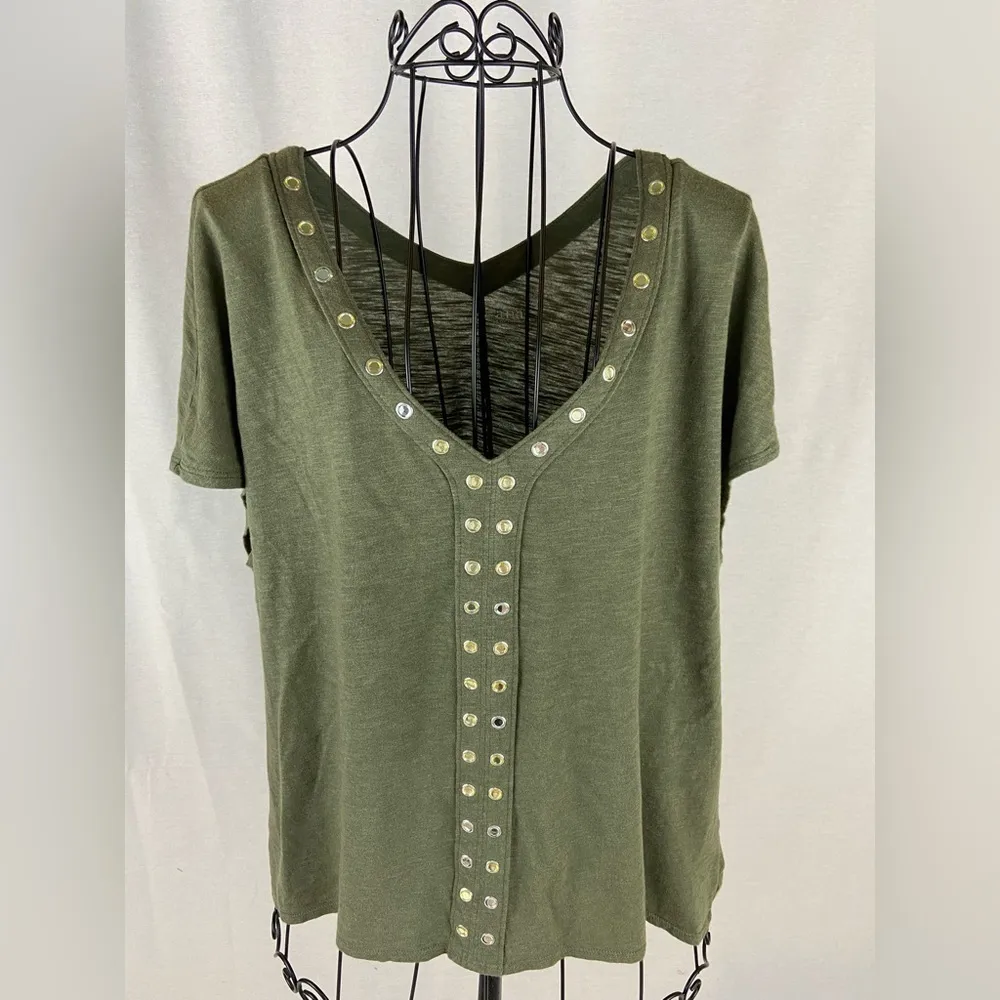 OLIVE Green a.n.a. Embellished Sleeveless Top - Image 82