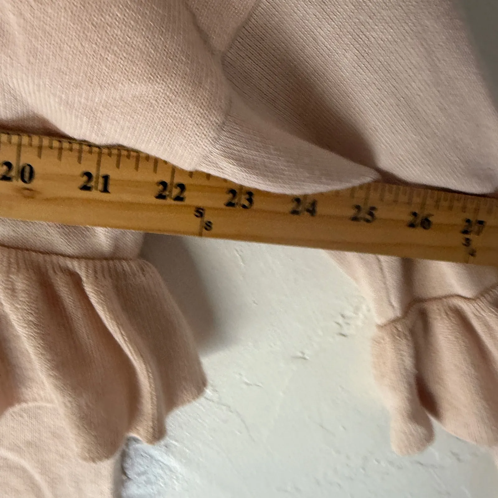 Cinq Sept Blush Pink Ruffle Sweater Knit Cashmere Silk M Coquette Feminine Size M - Image 6