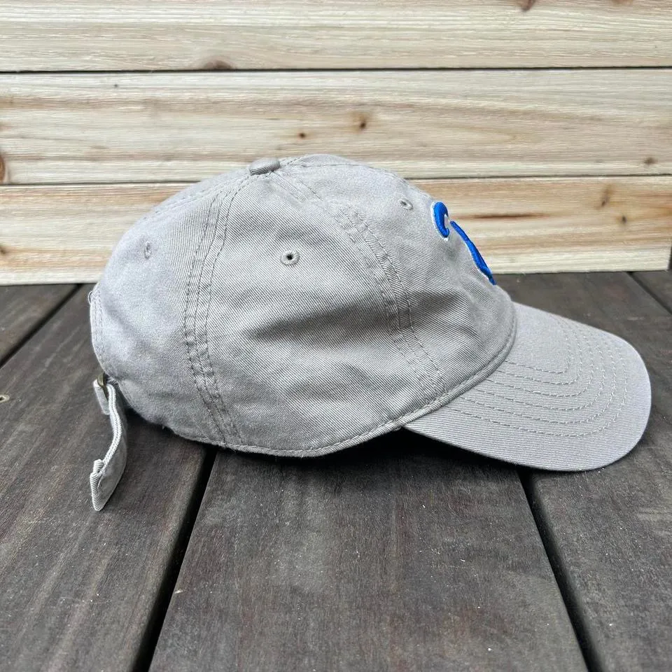 Disney Grey w/ Blue Embroidered Logo and Adjustable Back Baseball Cap Hat - Image 3