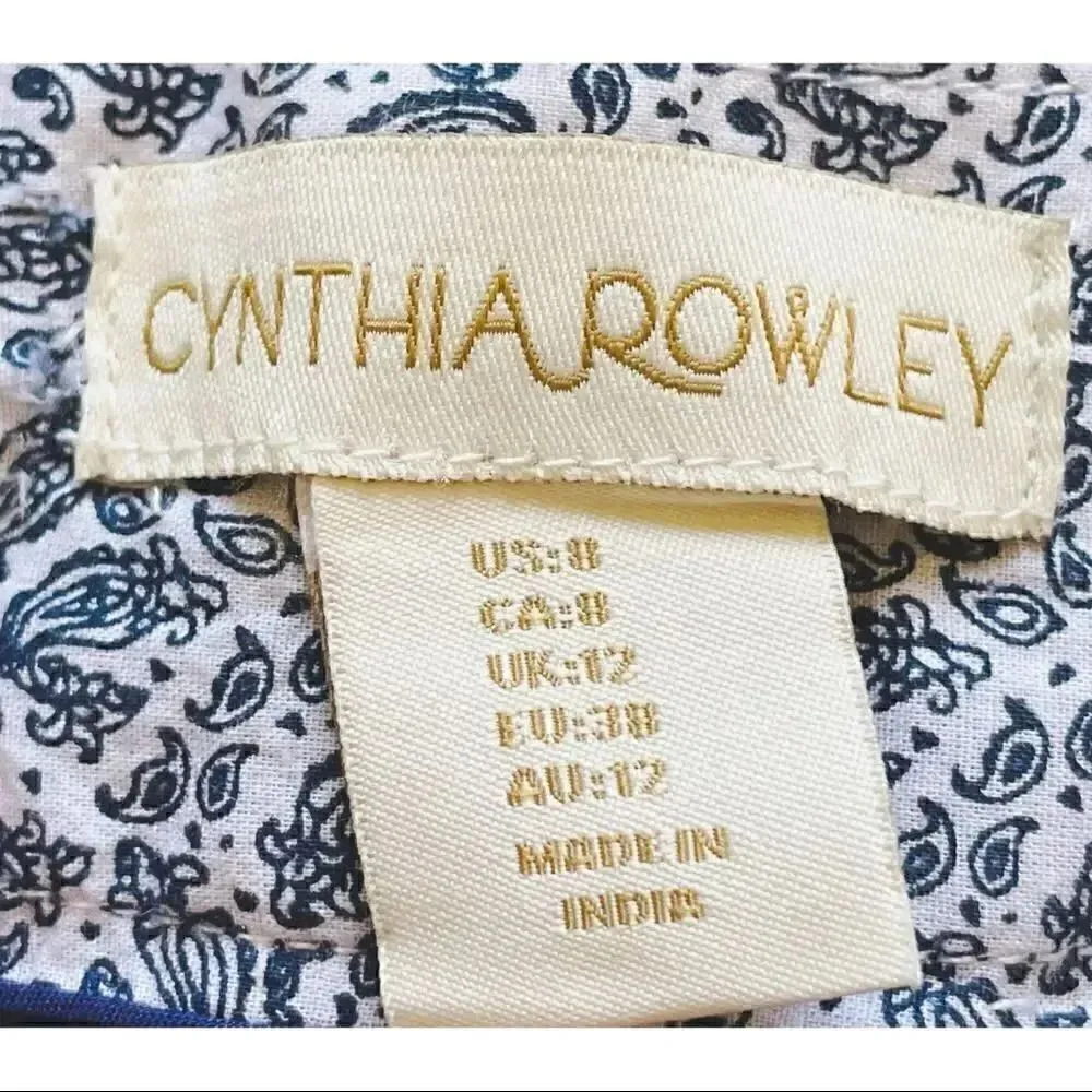 Cynthia Rowley Chino Shorts Lemon Print Size 8 - Image 7