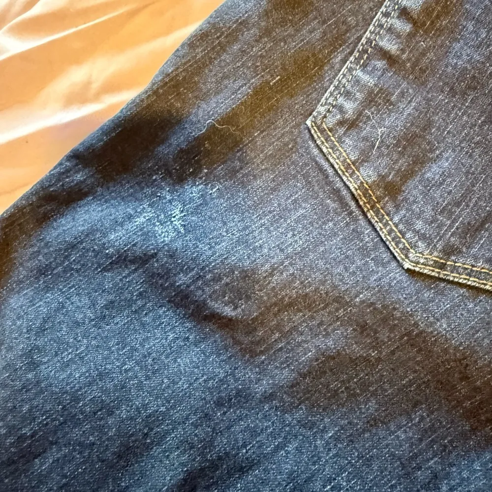 New Directions Blue Jean Shorts Cuffed Mid - Image 3