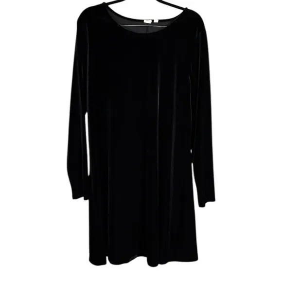 GAP‎ Black Velvet Long Sleeve Women Dress Size XL Holiday Little Black Dress EUC - Image 5