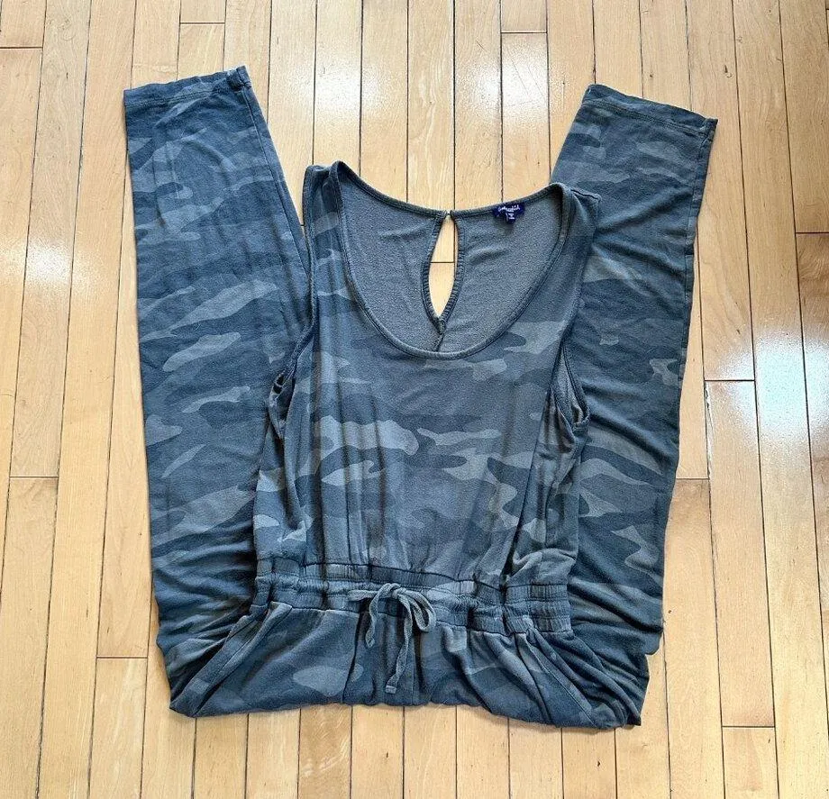 SPLENDID Camo Knit Jumpsuit Onesie Pantsuit - large - Image 13