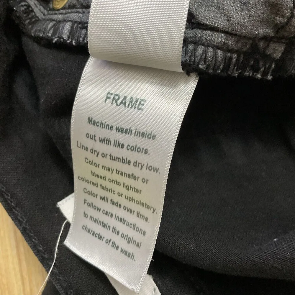 FRAME Le Skinny De Jeanne Jeans in Film Noir (Black) Size 27 - Image 7