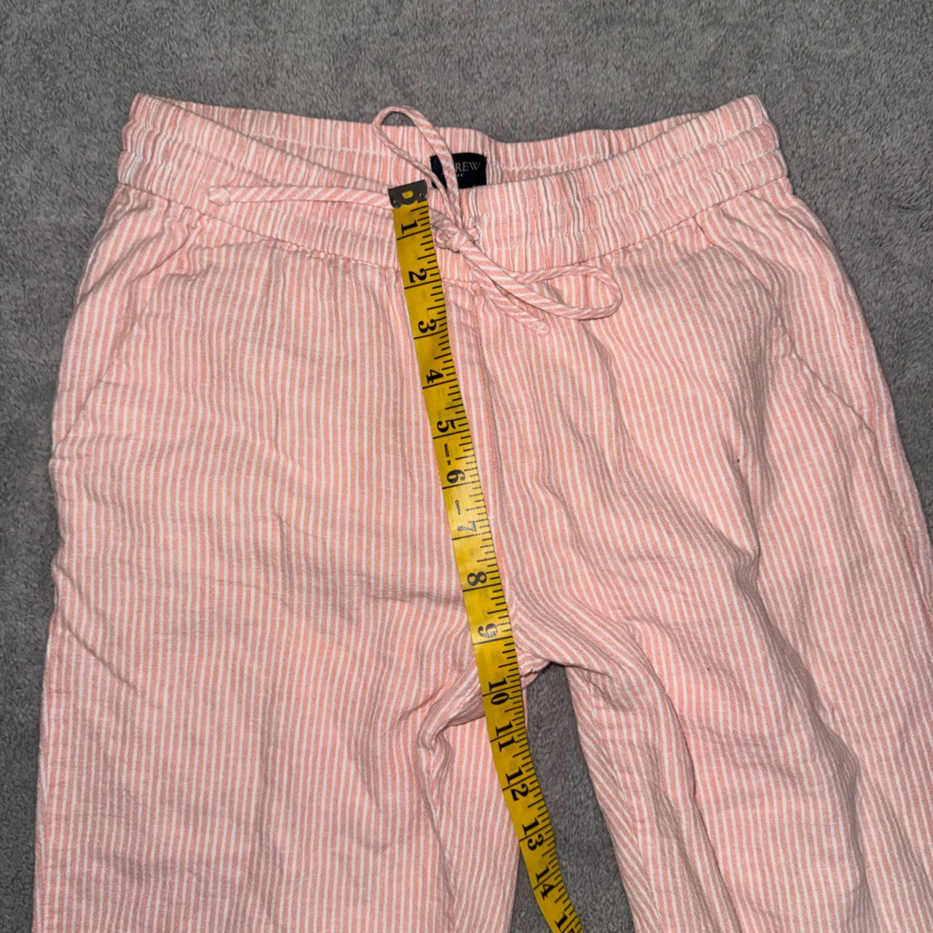 J.CREW Stripped cropped pants size 2 Pink - Image 6