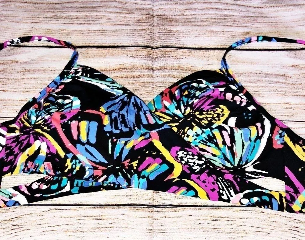 Vera Bradley Reversible Bikini Top Size L 12/14 - Image 4