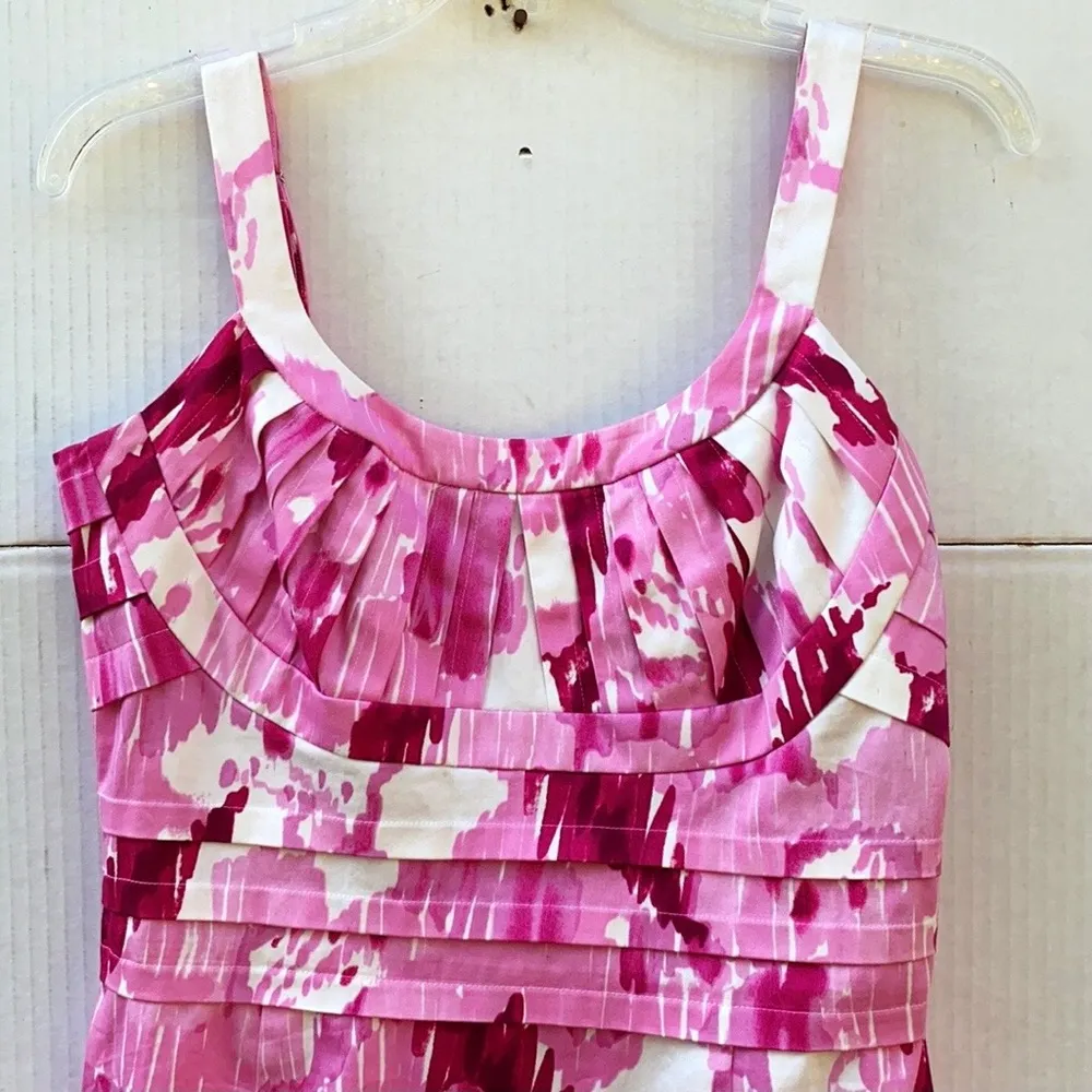 NWT Calvin Klein Womens size 6 pink pleated sleeveless spring floral party dress - Image 6