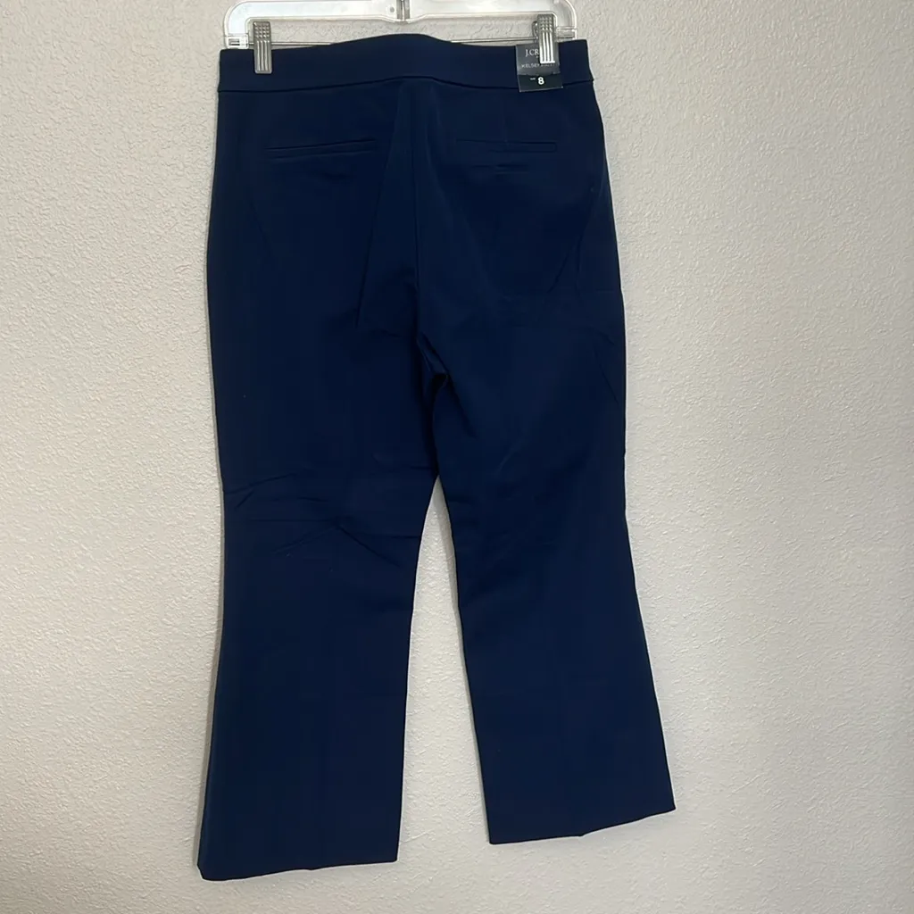 JCrew Factory Kelsey Cropped Flare Pant Antique Navy Size 8 NWT Blue - Image 8