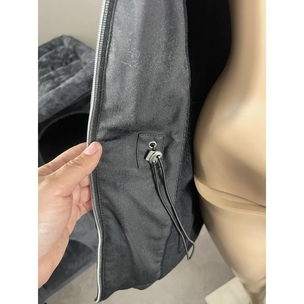 Weatherproof Jacket Black Removable‎ Hood Zip Front Womens Midi Coat M B-R - Image 4