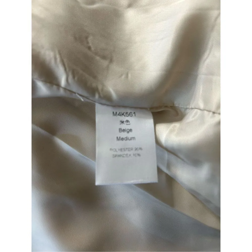 NEW Cream Double Breasted Lined Oversized Blazer M Size M - Image 3