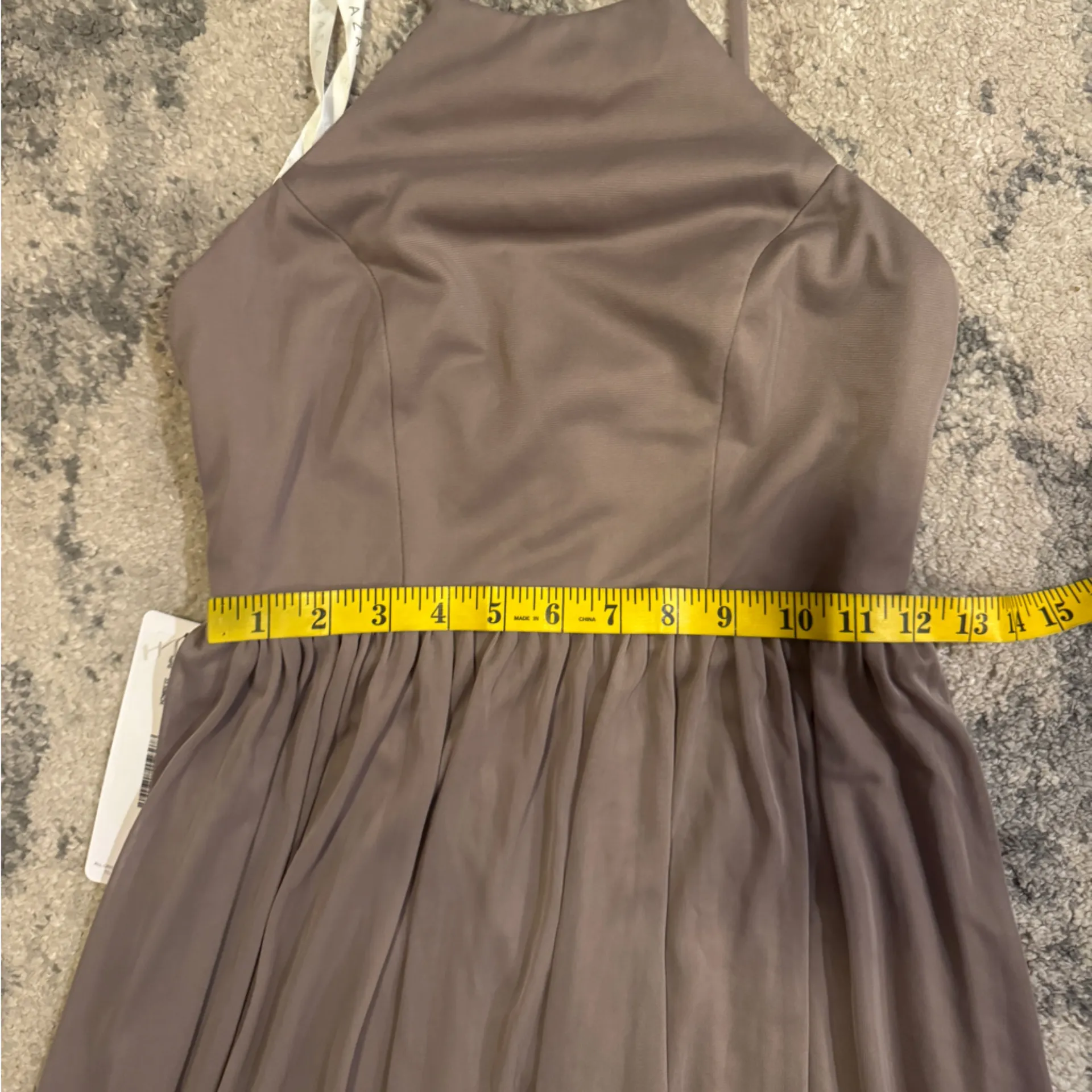 Azazie  NWT Hazelnut Long  Sleeveless Dress - Image 6