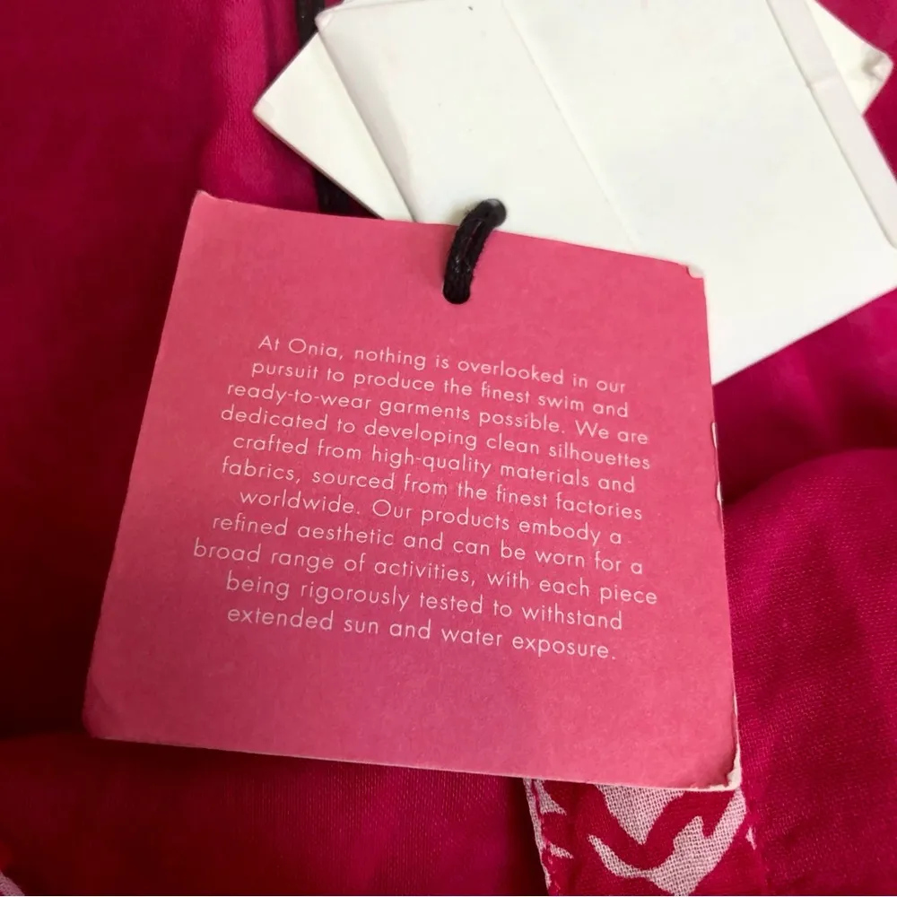 NWT DVF x Onia Flora Midi Dress Floral Pink Coverup Beach Pool Fuchsia Magenta M - Image 14