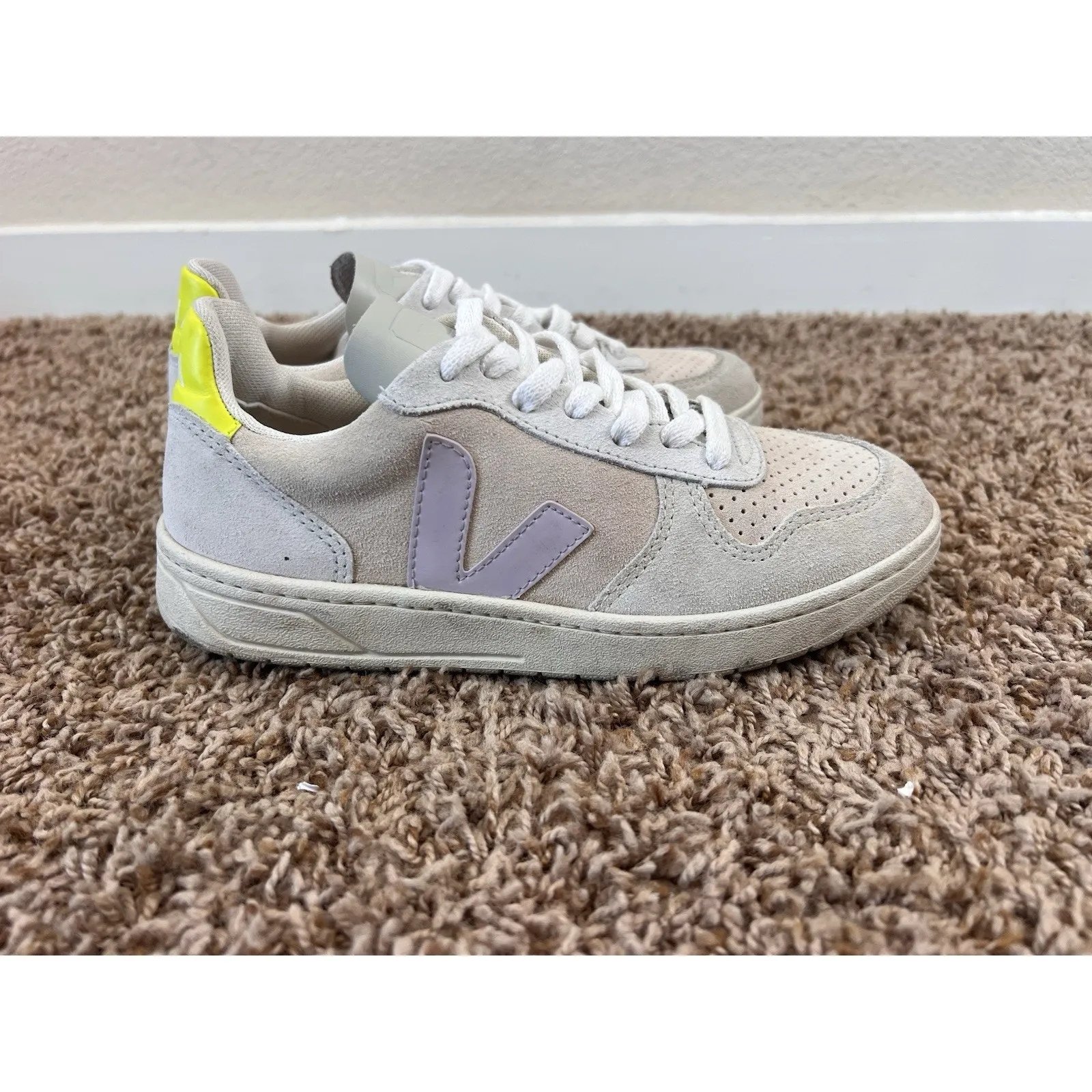 Veja Sneakers Womens V-10 Suede Shoes Multicolor Sneakers Sz US 5 EU 36 - Image 6