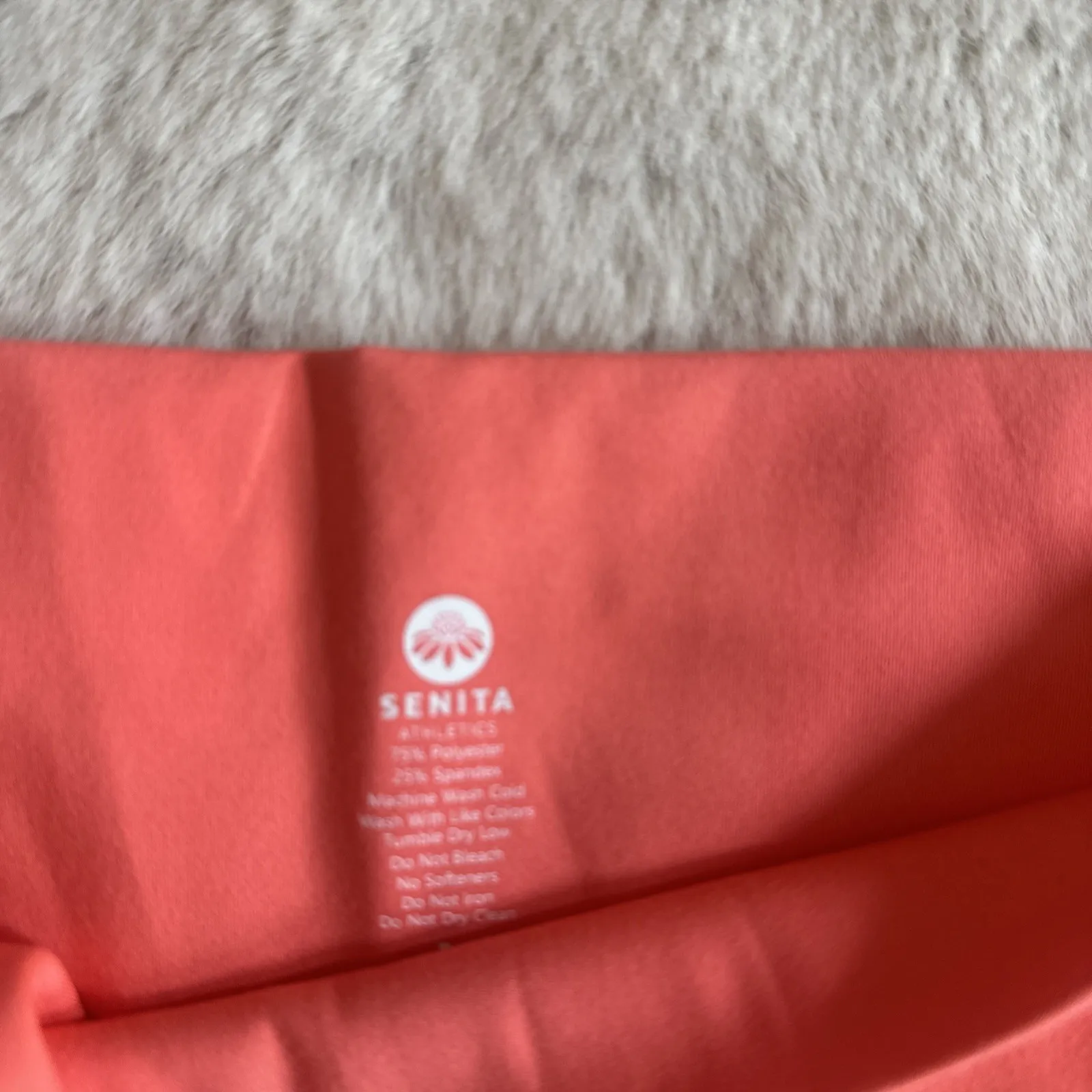 NWTG Senita Athletics Small Orange Capris Workout Fish Net‎ Leggings Size L - Image 5