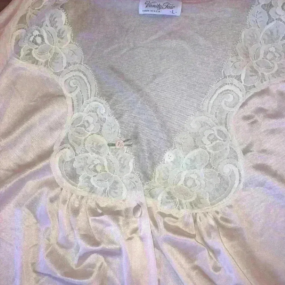 Vintage Vanity Fair Day Gown Silky Robe Size Large Made in the USA - Image 3