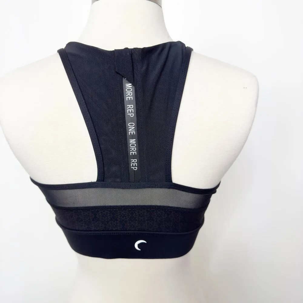 ZYIA Black Flower All Star Sports Bra S - Image 5